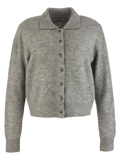 Serafina Button Sweater Grey, Colour: GREY, Size: XS