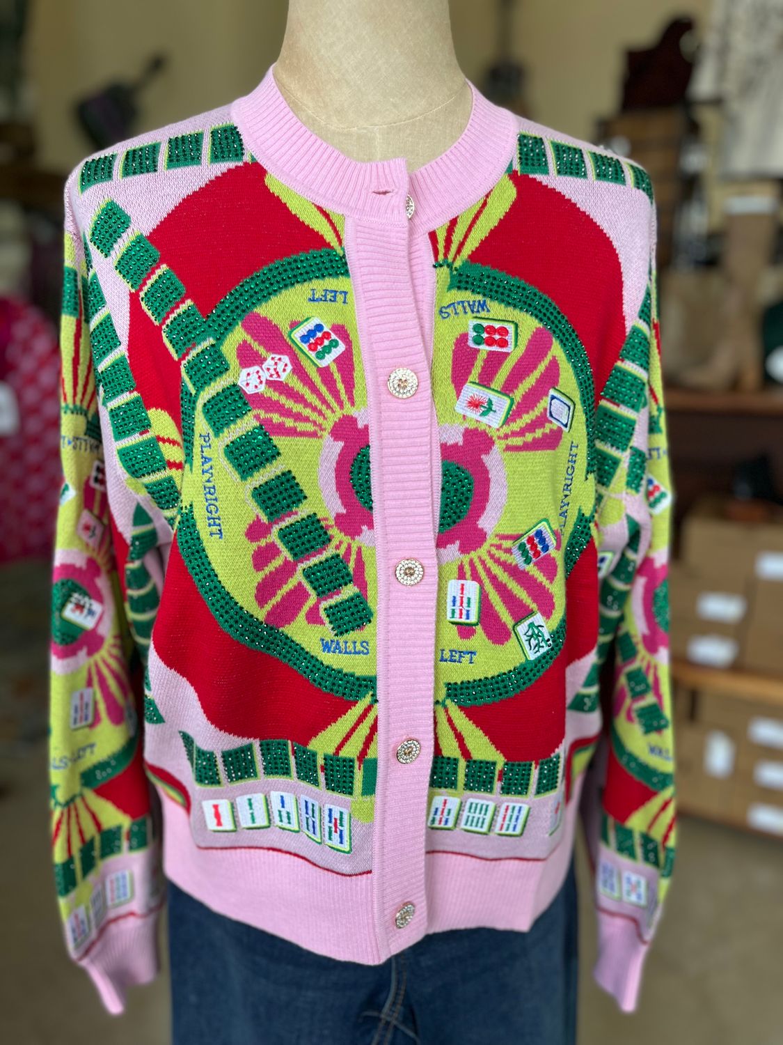 Mahjong Button Up Cardigan