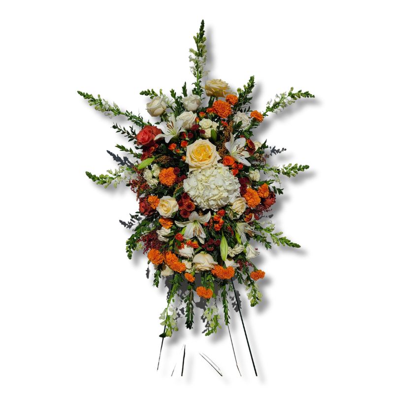 Golden Memories Funeral Spray