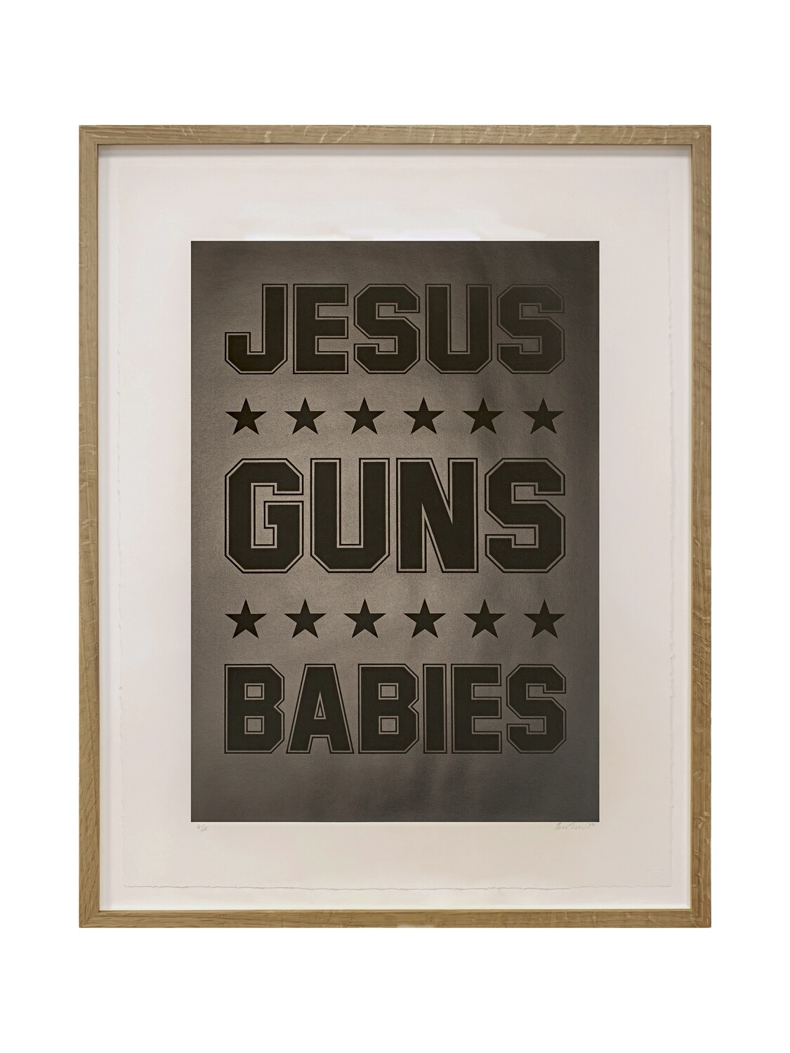JESUS GUNS BABIES - Ron Terada Print