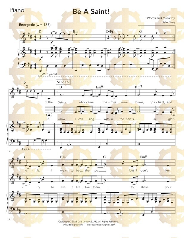 Be a Saint! - Piano