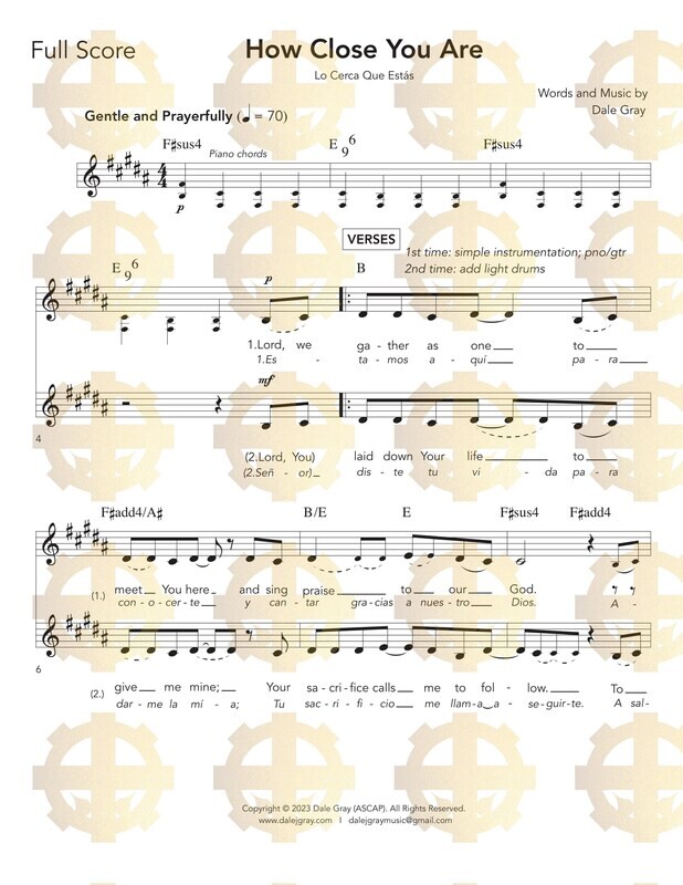 How Close You Are - Full Score