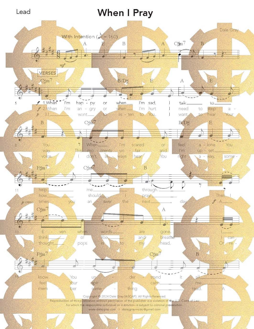 When I Pray - Lead Sheet