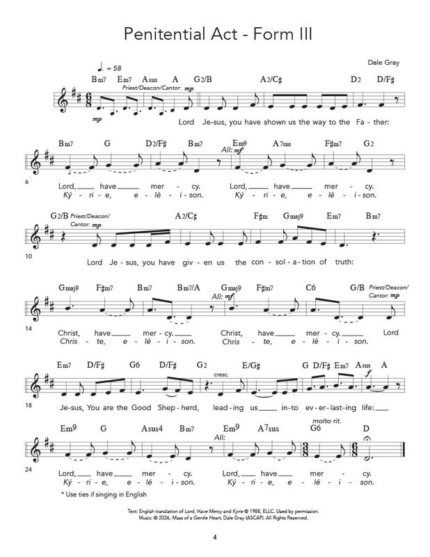 Mass of a Gentle Heart