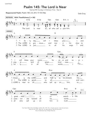 Psalm 145: The Lord is near to all who call upon him - Ordinary Time 25A