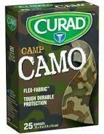 Curad Bandage Camo Green 25 ct