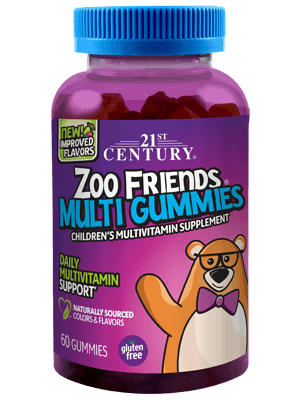 21st Century Zoo Friends Multi Gummi 60ct