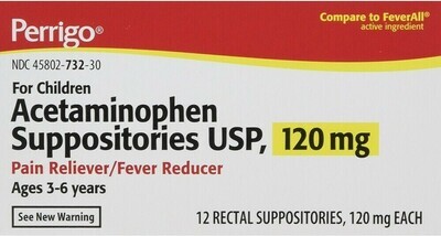 Acetaminophen Supp 120mg 12ct