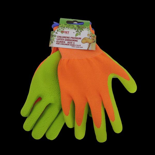 Childrens Latex Gardening Gloves, Size: 5