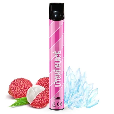 Vapoteuse jetable 600puffs 0% nicotine – Litchi Glacé Wpuff