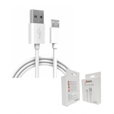 Cable USB / Micro USB - 1M Blanc (Mayline)