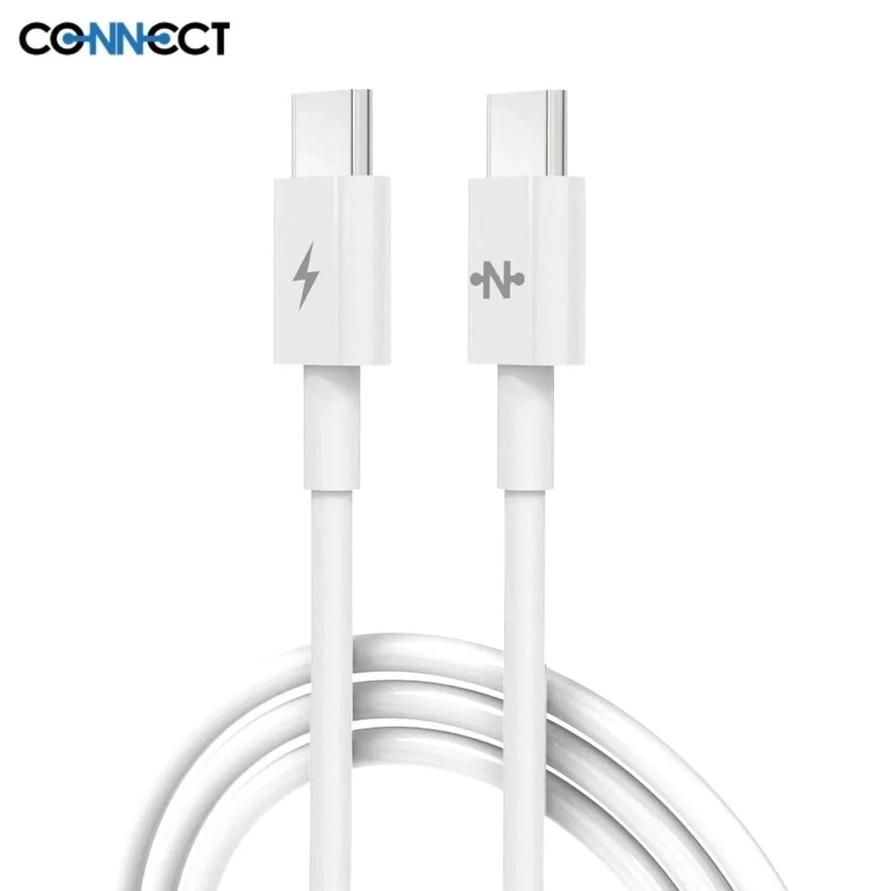 CABLE DATA TYPE-C VERS TYPE-C CONNECT BLANC