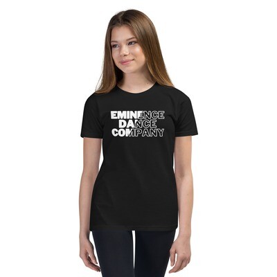 Black and White Youth Short Sleeve T-Shirt