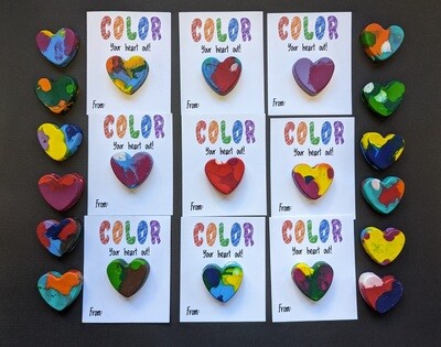 Valentine's Day Exchange Crayon Cards