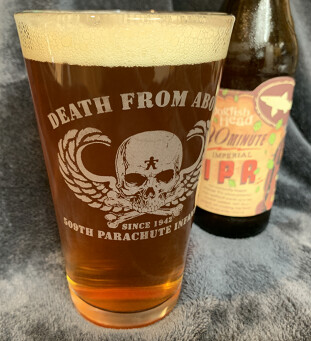 "Death From Above" Etched Pint Glass