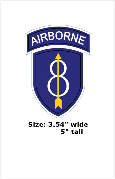 "8th ID 509th Airborne" Vinyl Decal