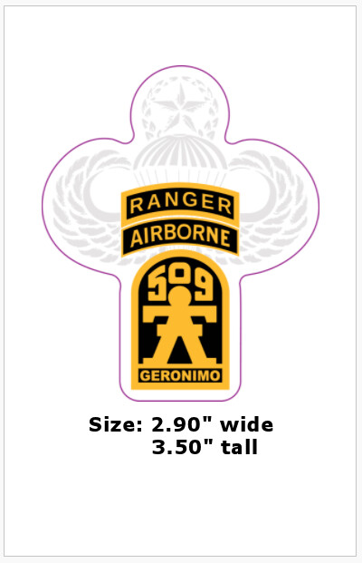 &quot;509th Master Wings w/Ranger&quot; Vinyl Decal