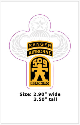 "509th Master Wings w/Ranger" Vinyl Decal