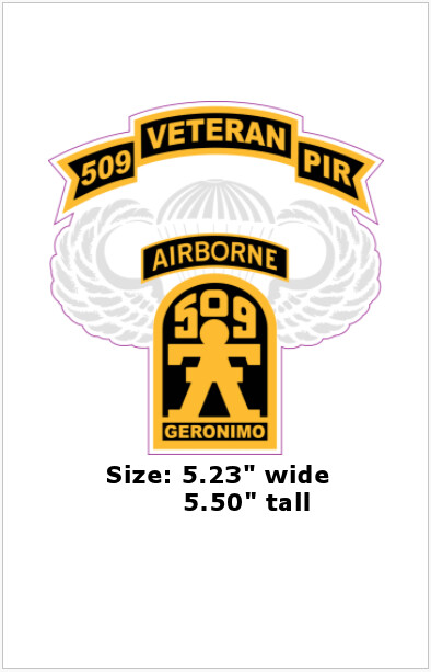 &quot;509th Veteran &amp; Wings&quot; Vinyl Decal