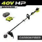 40V HP Brushless 15 in. Cordless Carbon Fiber Shaft Attachment Capable String Trimmer with 4.0 Ah Battery and Charger