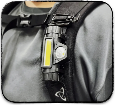 Vest Flashlight With Strap Clip