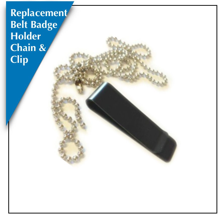 Belt Badge Holder Clip &amp; Chain