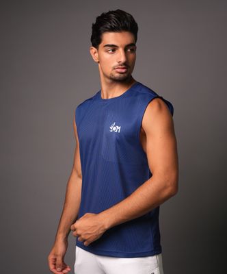 Sleeveless Shirt Navy Blue