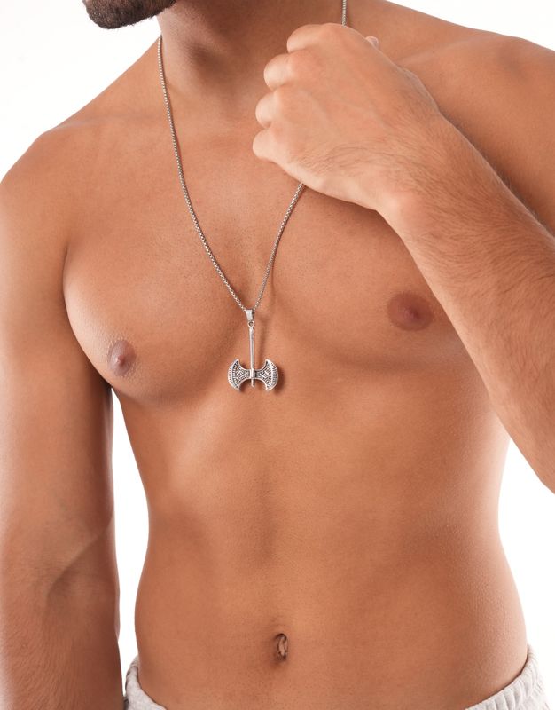 Stainless Steel Irregular Firewood hammer Pendant