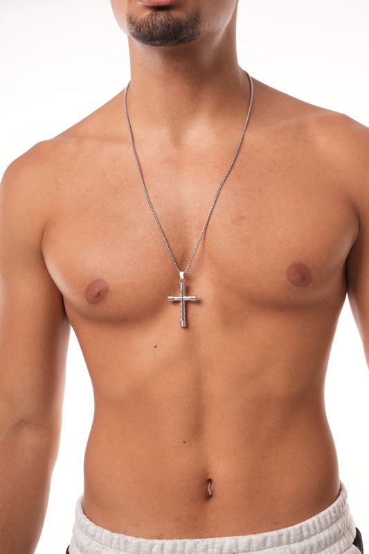 Stainless Steel Chain Cross Pendant