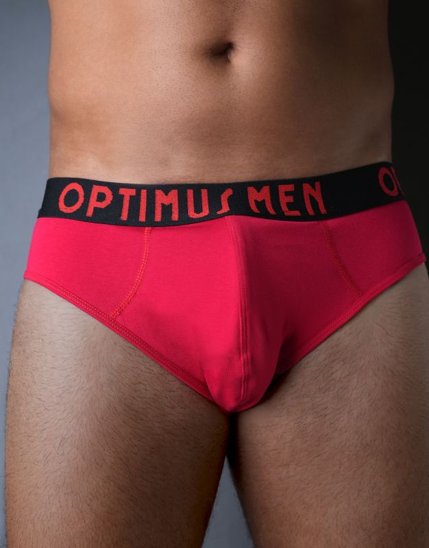 Briefs:  Red  with Black &amp; Red Waste-Band