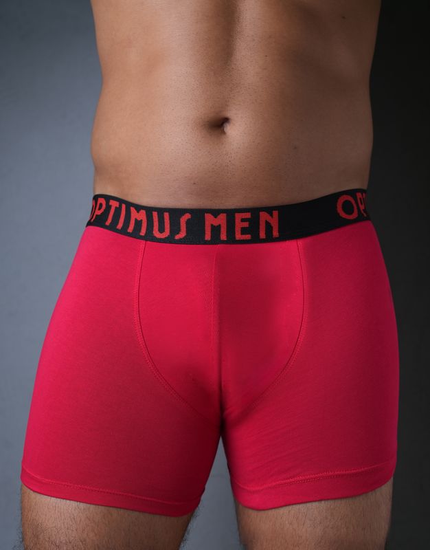 Boxer Briefs:  Red with Black and Red Waste-Band