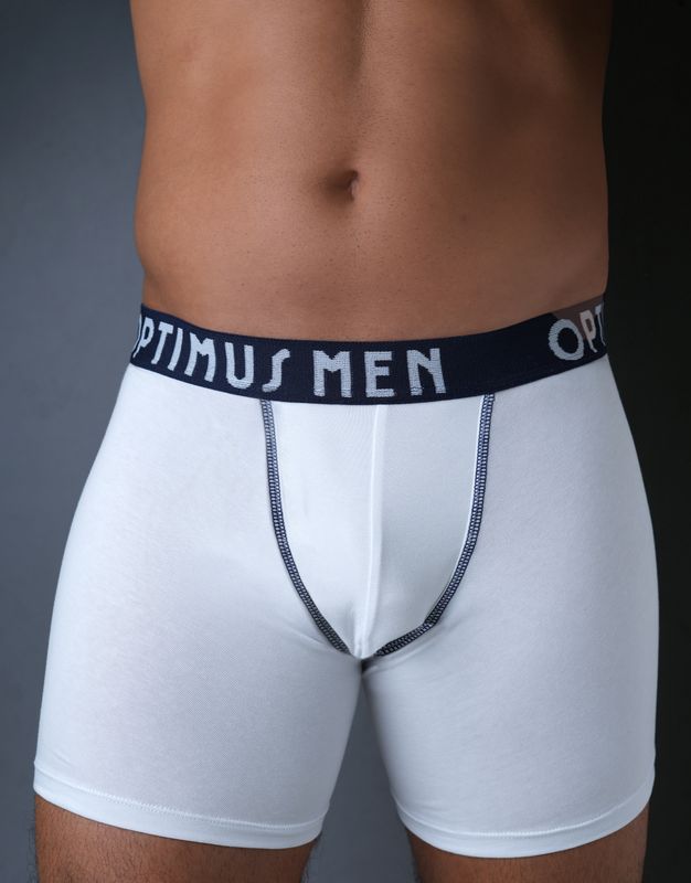 Trunks: White with Black &amp; White Waste-Band
