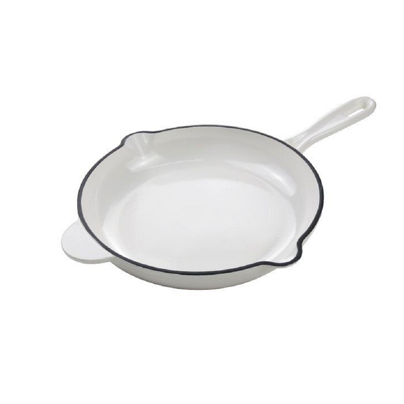Aqua Cast Iron Fry Pan Ivory