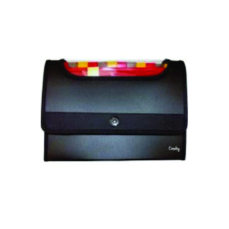 Croxley Concertina File 12 Division Black