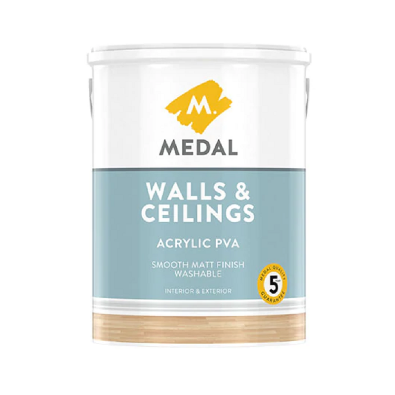 Medal Paint Walls & Ceilings Acrylic PVA 5L Ipentshisi
