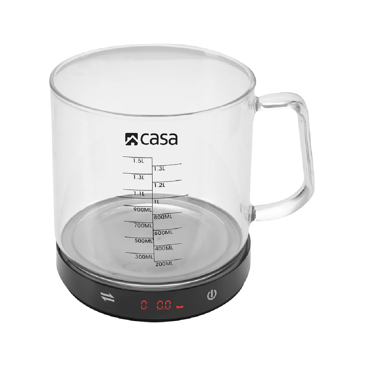 Casa Kitchen Scale Electronic W/Glass Measuring Jug