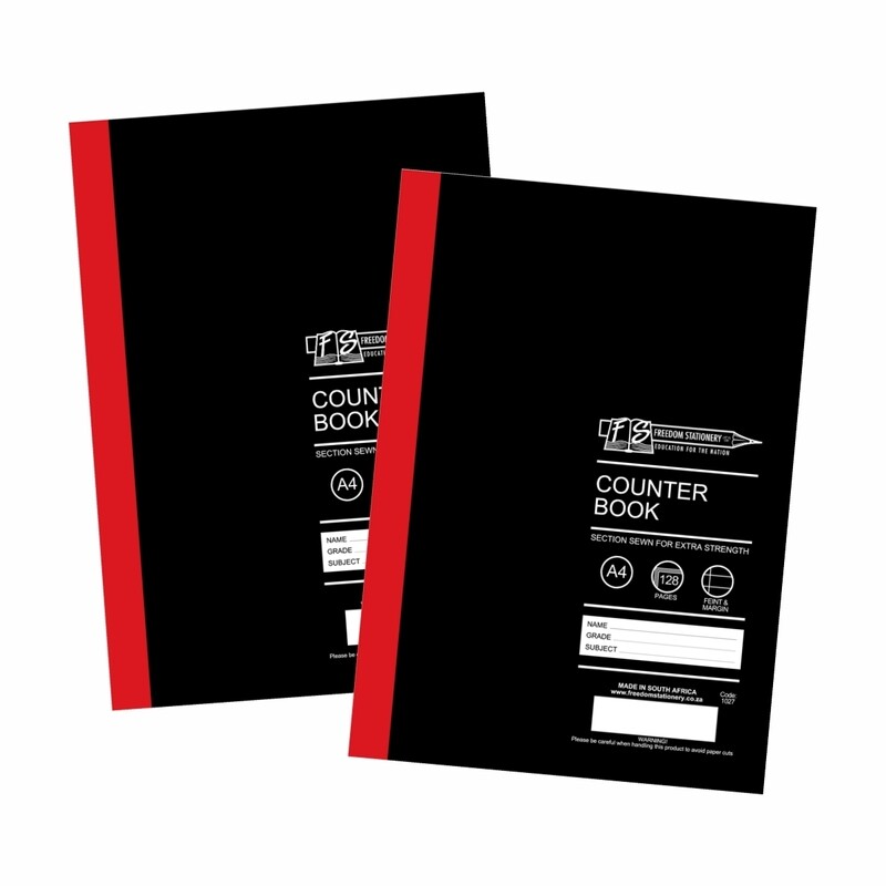 Freedom Stationery 3 Quire / 288 Pages A4 Counter Books Quad & Margin