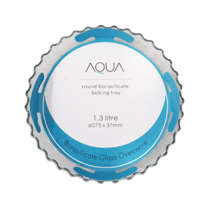 Aqua Pie Dish Scalloped 1.3L