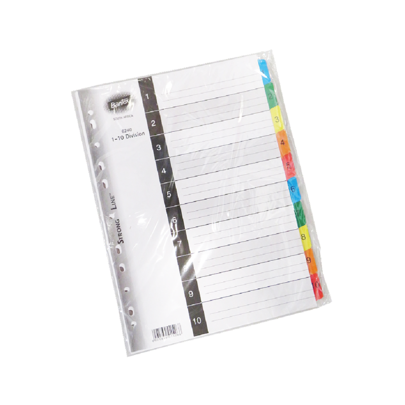 Bantex Index A4 110 Multi Coloured Mylar Tabs