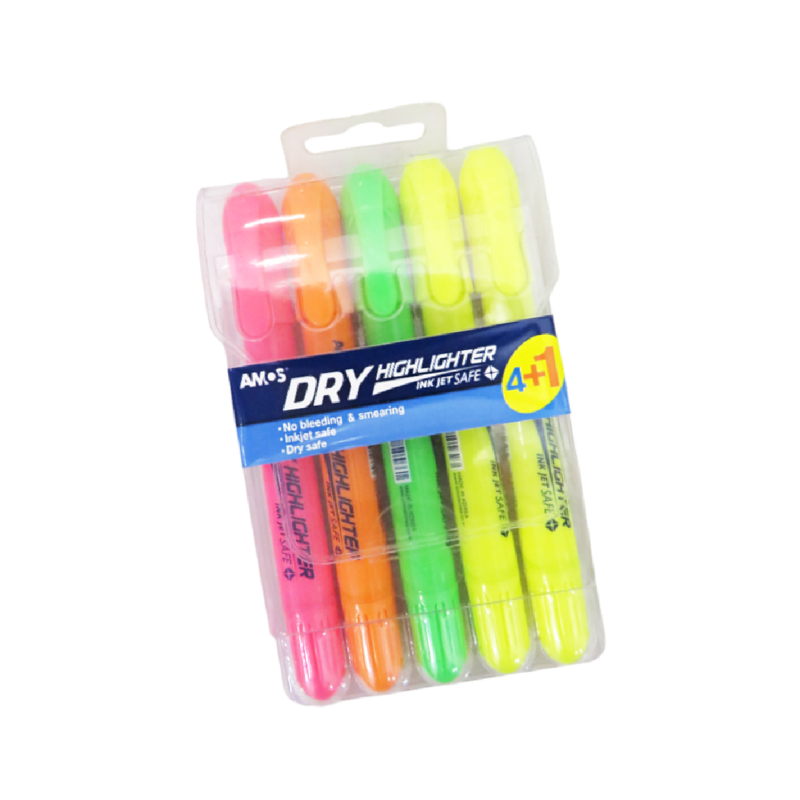 Amos Dry Highlighter Twistup 4+1 Pouch
