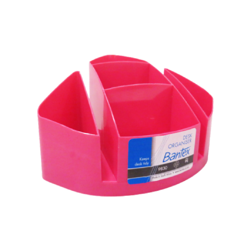 Bantex Pen & Paper Desk Organizer Pink