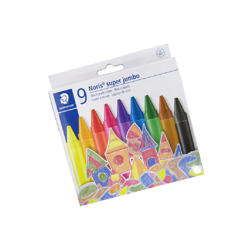 Staedtler Wax Crayons 14mm, 9's Jumbo Round