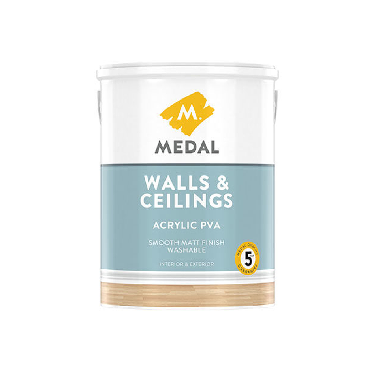 Medal Paint Walls & Ceilings Acrylic PVA 5L Soft Suede