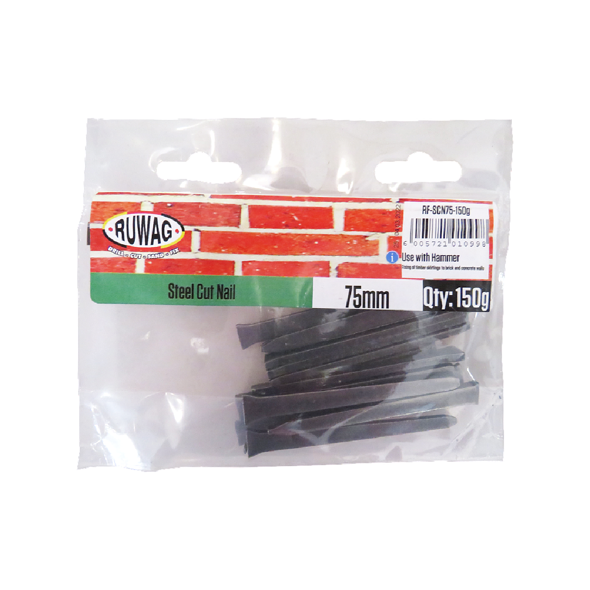 75mm steel cut nails (150g)