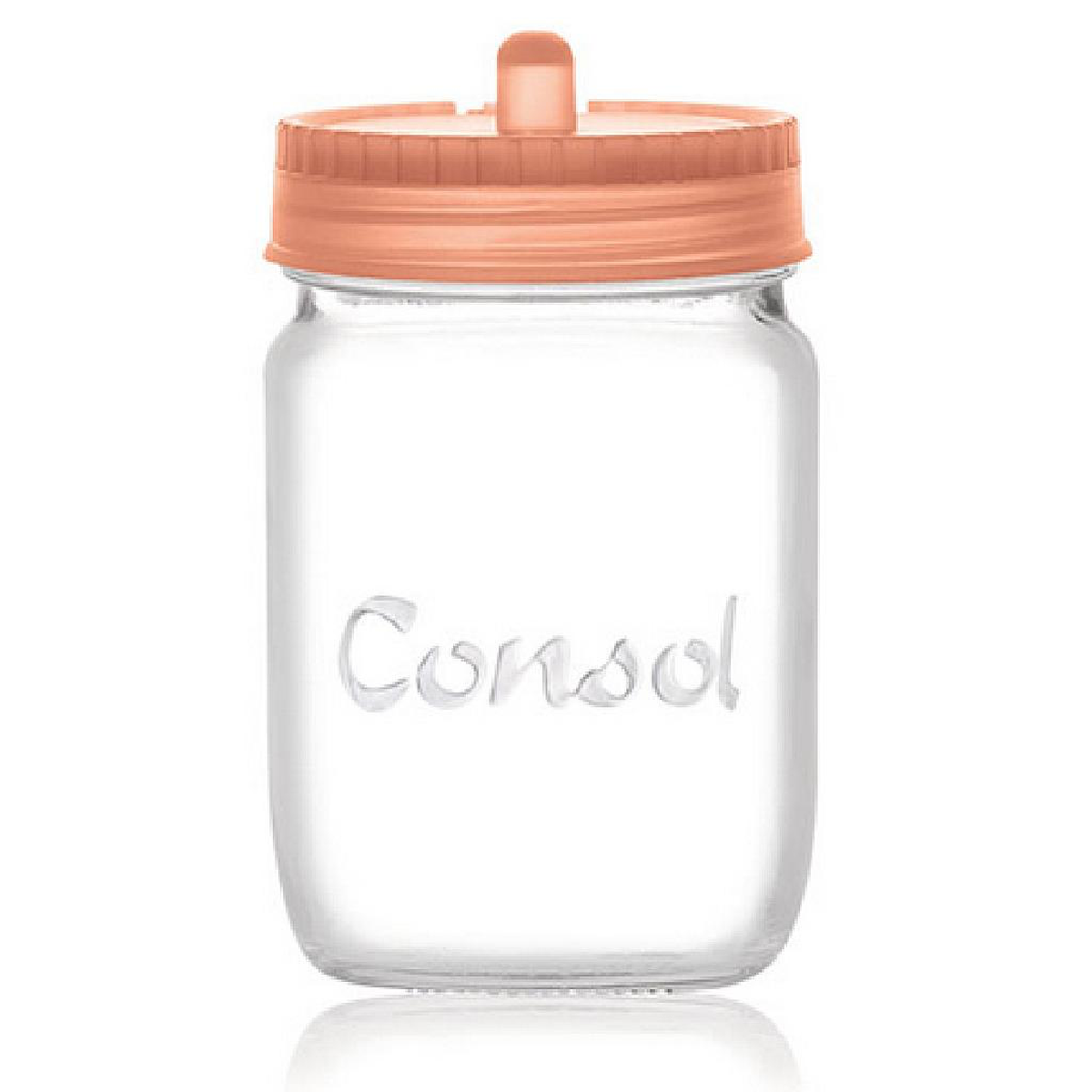 Consol Sugar Jar 250ml with Assorted Colour Lids