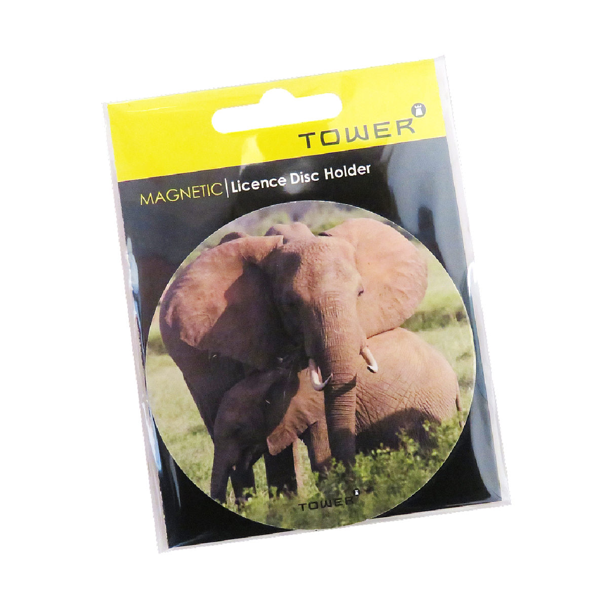 Tower Magnetic License Disc Holder, Elephant