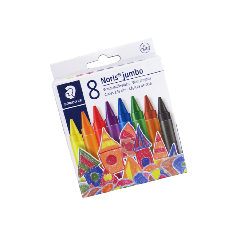 Staedtler Noris Wax Crayons, Jumbo 8's 11mm
