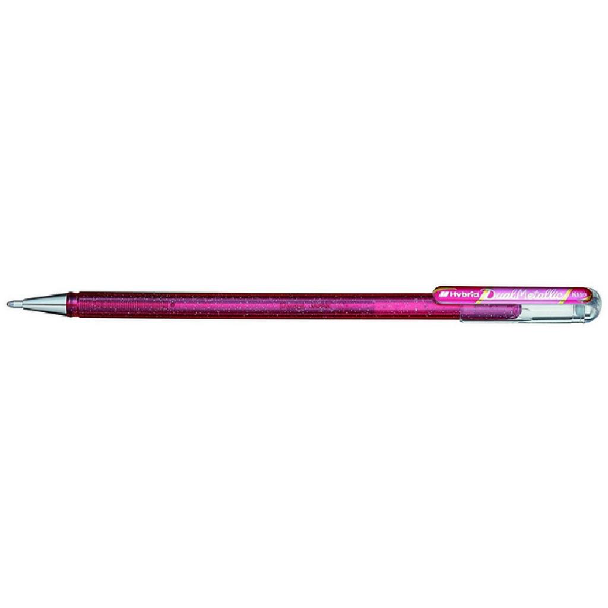 Pentel Hybrid Dual Metallic Liquid Gel Roller Pink