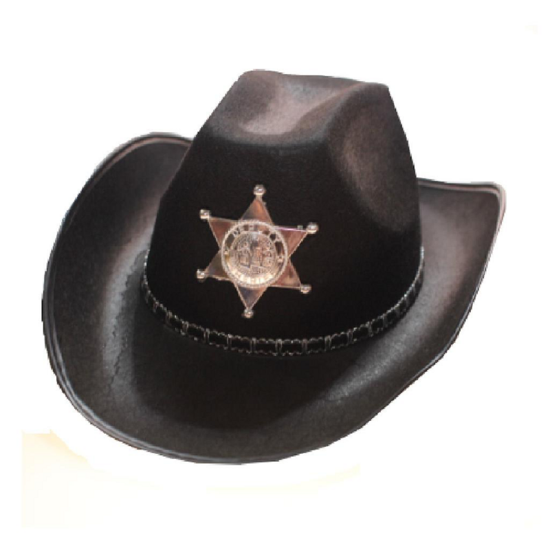 Black Sheriff Hat/Badge
