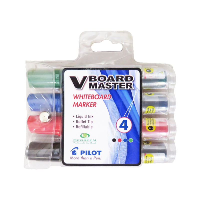 pilot-v-board-master-whiteboard-marker-wallet-of-4